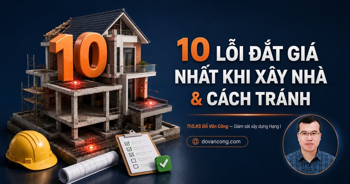 10 Lỗi Đắt Giá Nhất Khi Xây Nhà — Và Cách Tránh (Ebook Miễn Phí)