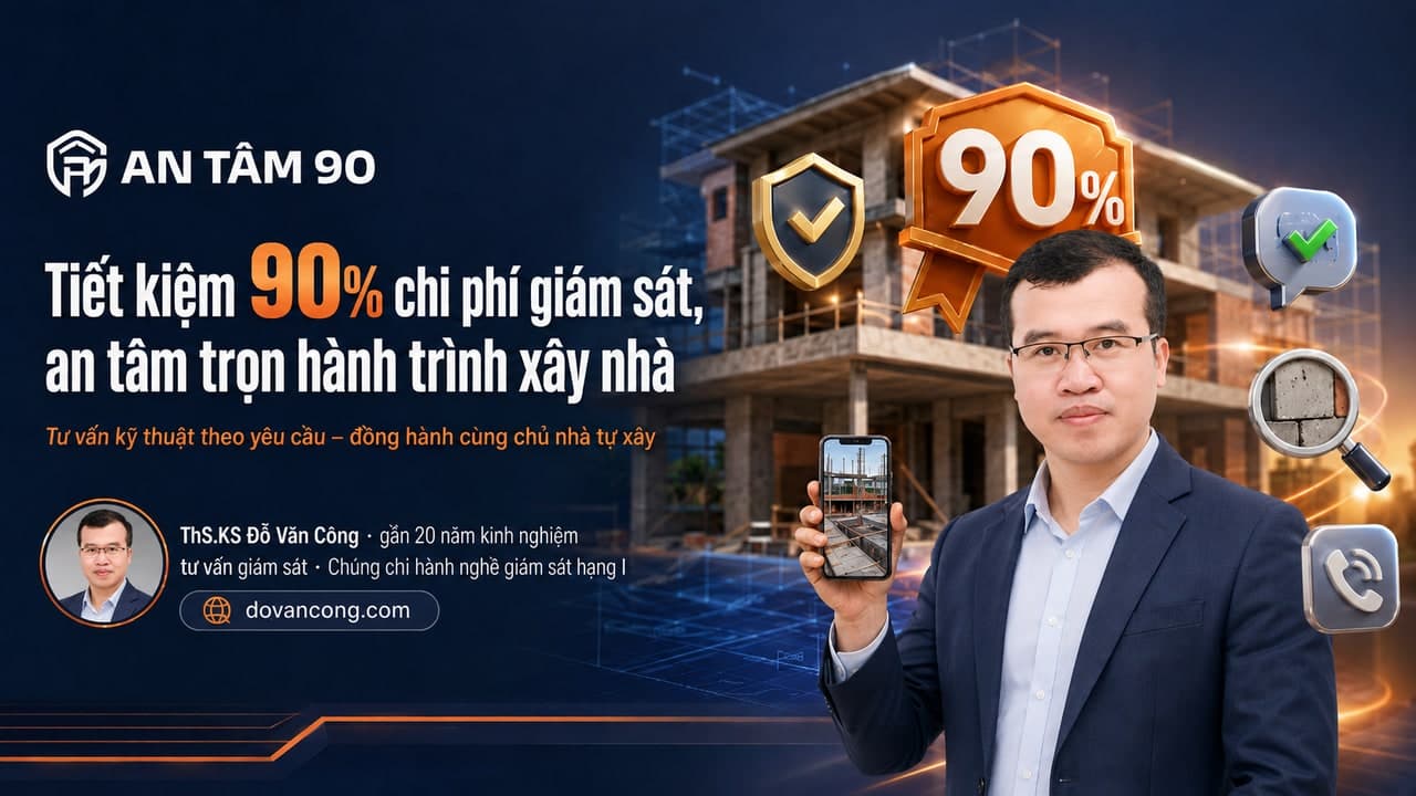 AN TÂM 90 — Tư vấn từ xa (Nhà 1 tầng) · Đặt cọc 30%