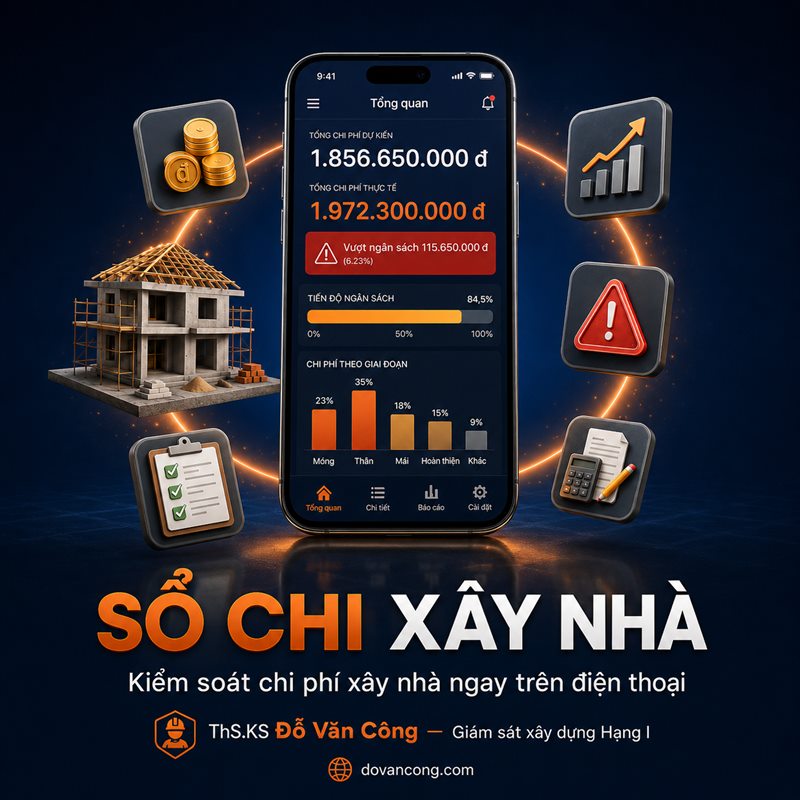 Sổ chi xây nhà
